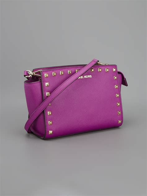 michael kors side violet bag|Michael Kors body bag.